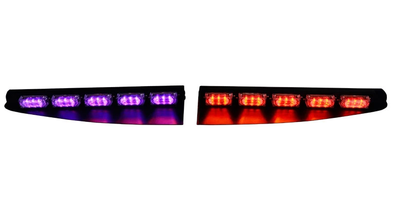 Dual Color LED Split Warning Visor Light (LTDG185T-B)