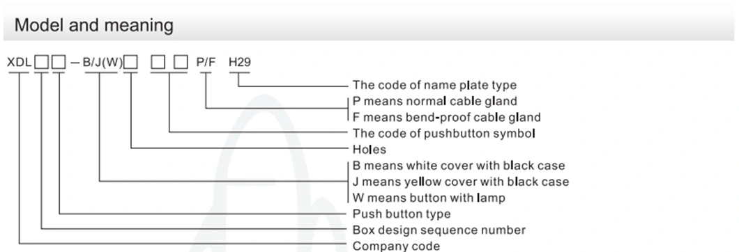 Xdl2-Be02p Plastic 2 Holes Industrial Electric Switch Push Button Box