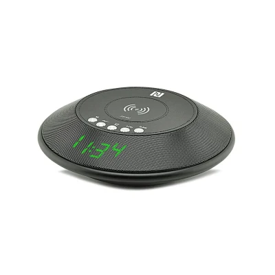 Wecker Drahtloser Bluetooth-Lautsprecher Neues kabelloses Qi-Ladegerät Tragbarer Bluetooth-Lautsprecher